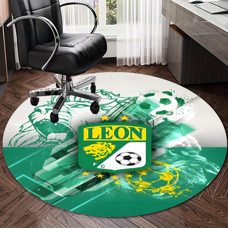 Personalized Leon logo Round Chair Office Rug - Perfect for Mat, Office Chair & More - Ideal Gift for Birthdays and Holidays