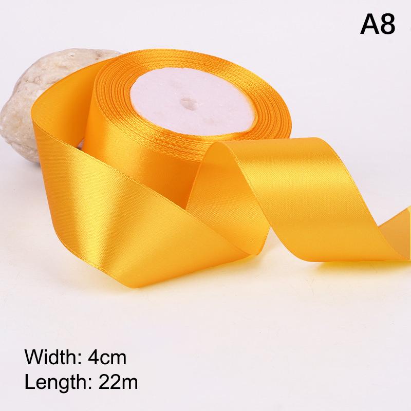4 cm breites Satinband 25 Yards DIY Bastelbedarf für Rosenherstellung, Geschenkverpackung & Stuhllehnen-Dekoration