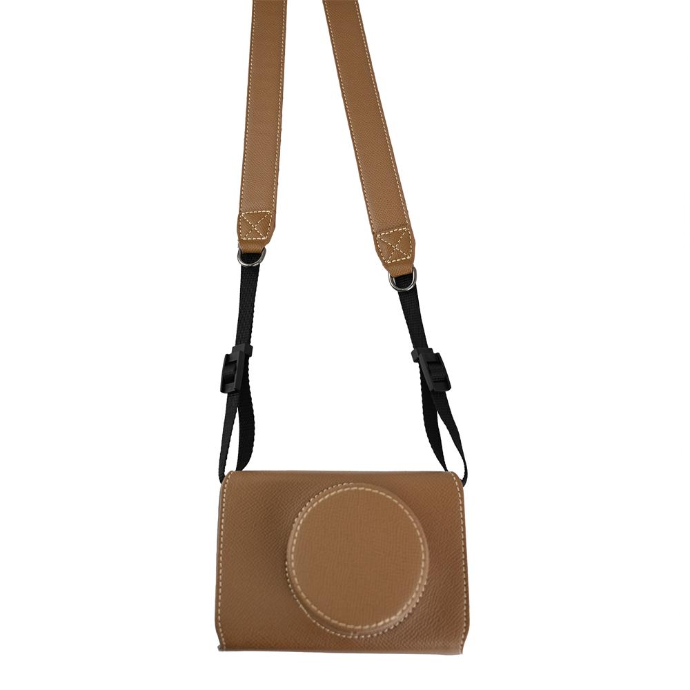 Étui en Cuir PU à Imprimé Palmier pour Fujifilm X-E5 Fuji XE5 Sac de Rangement pour Appareil Photo Coque Dure de Protection avec Bandoulière