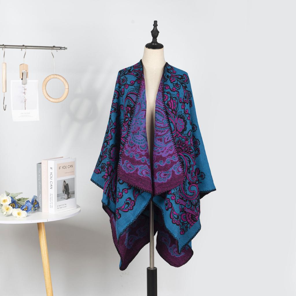 Bohemian Thickened Tourist Shawl Women'S Tourist Photos Outside With Personalized Versatile Cloak