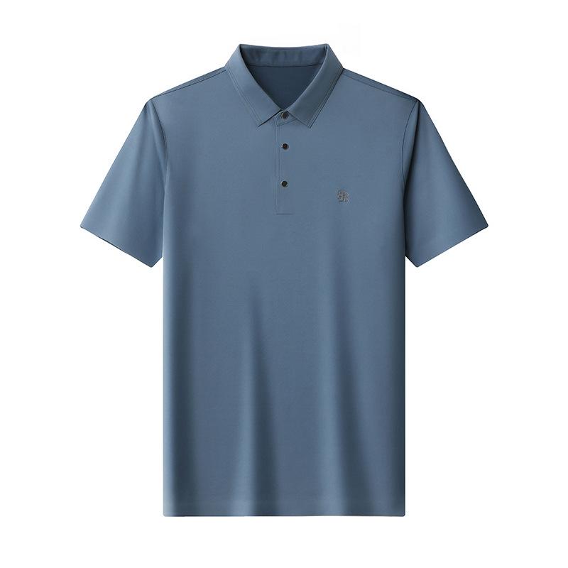 Летняя новая мужская однотонная повседневная деловая бесшовная не требующая глажки — фото 4