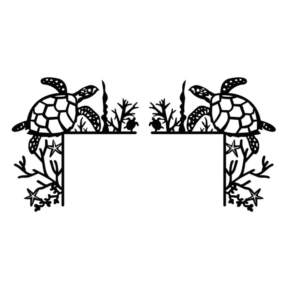 Цельный черепаха океан украшение настенная наклейка дверной уголок декор рамка угловой — фото 7