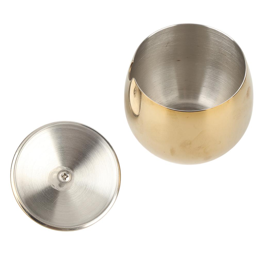 Large Stainless Steel Sugar Bowl Spice Jar With Lid Storage For Salt Candy Coffee Dishwasher Safe