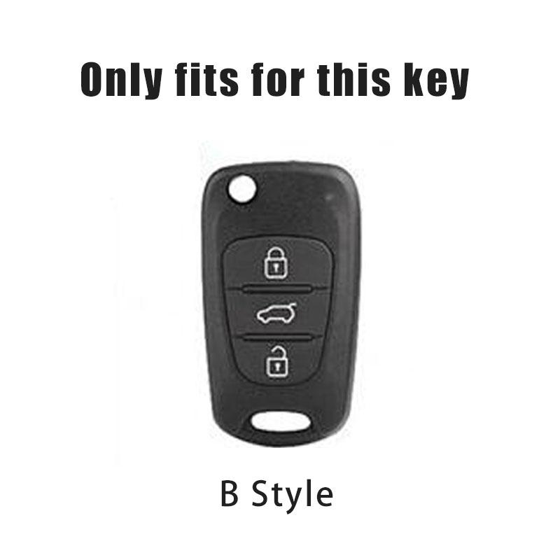 AAOD1 New Leather Car Flip Key Case Cover Bag Shell Fob For KIA Rio K2 K3 K5 Ceed Cerato Sportage Soul Optima Ceed Pro Pride Accessory