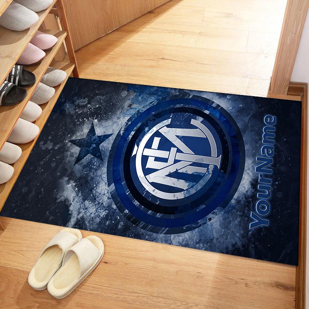 Inter Milan Personalized Text Carpet Design for Hallway Foyer Living Rooms Bedrooms Anti-slip Rug Office home decor