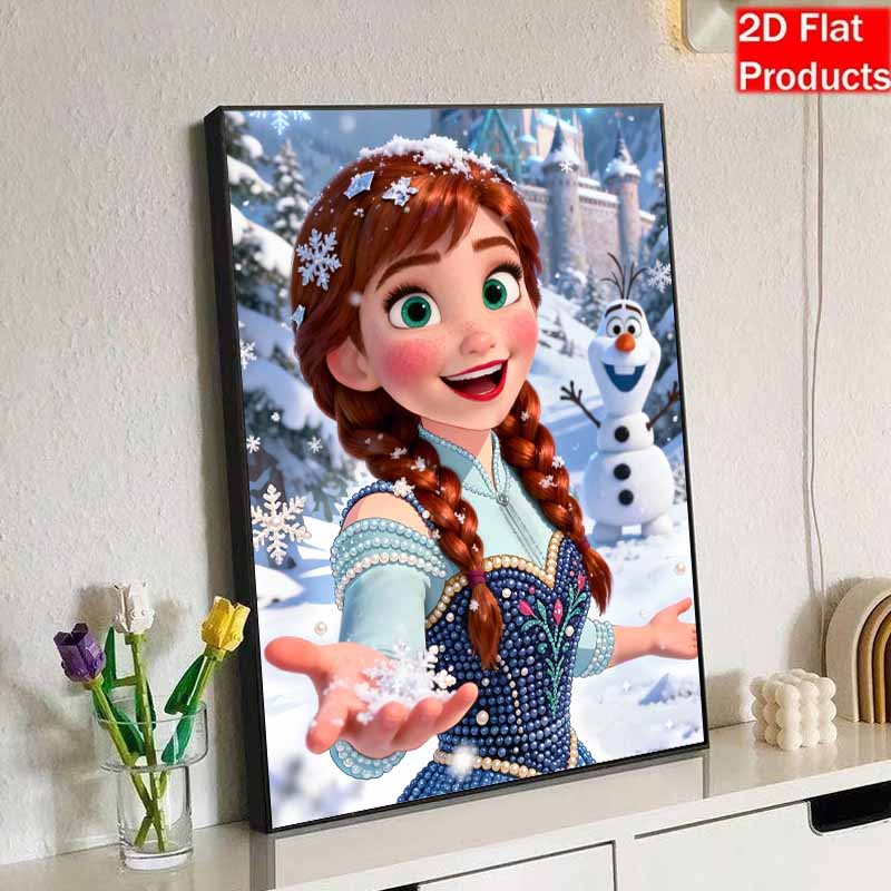Disney DIY Pearl Painting Frozen Anna Decorative Painting Creative Ornaments Friends Gifts Desktop Furnishings Home Decoration