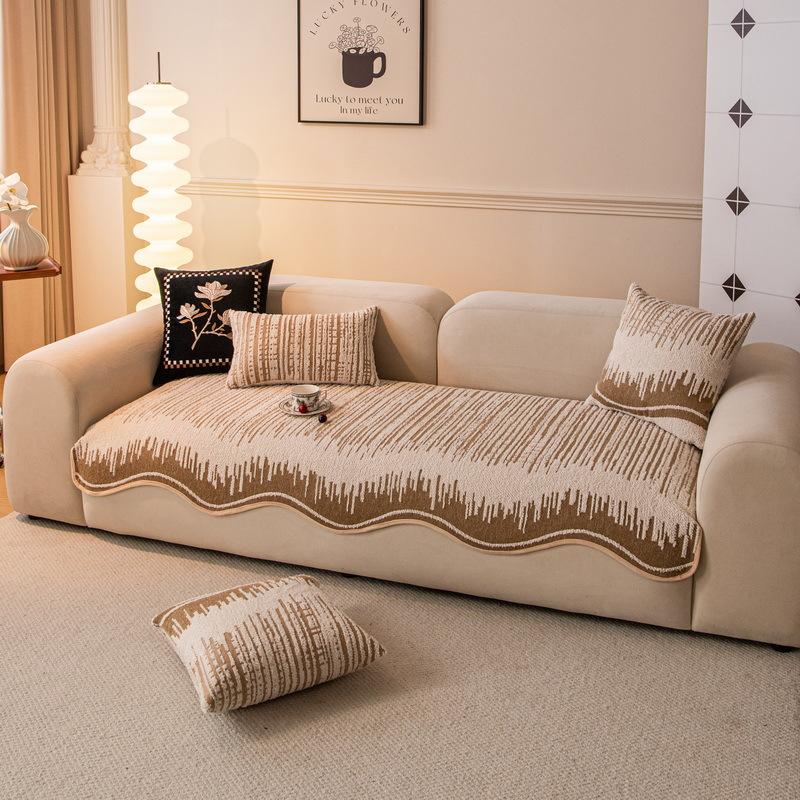 Irregular Special-Shaped Sofa Cushion Universal In All Seasons  New High-End Seat Cushion Non-Slip Straight Leather Sofa Cover