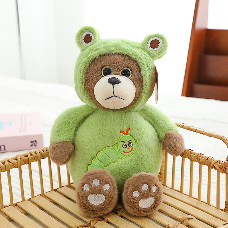 

Transform Into A Bear Rabbit Crocodile Doll Children S Baby Soothing Doll Plush Toy Total length 30cm Sitting height 23cm (0.2kg) зелёный