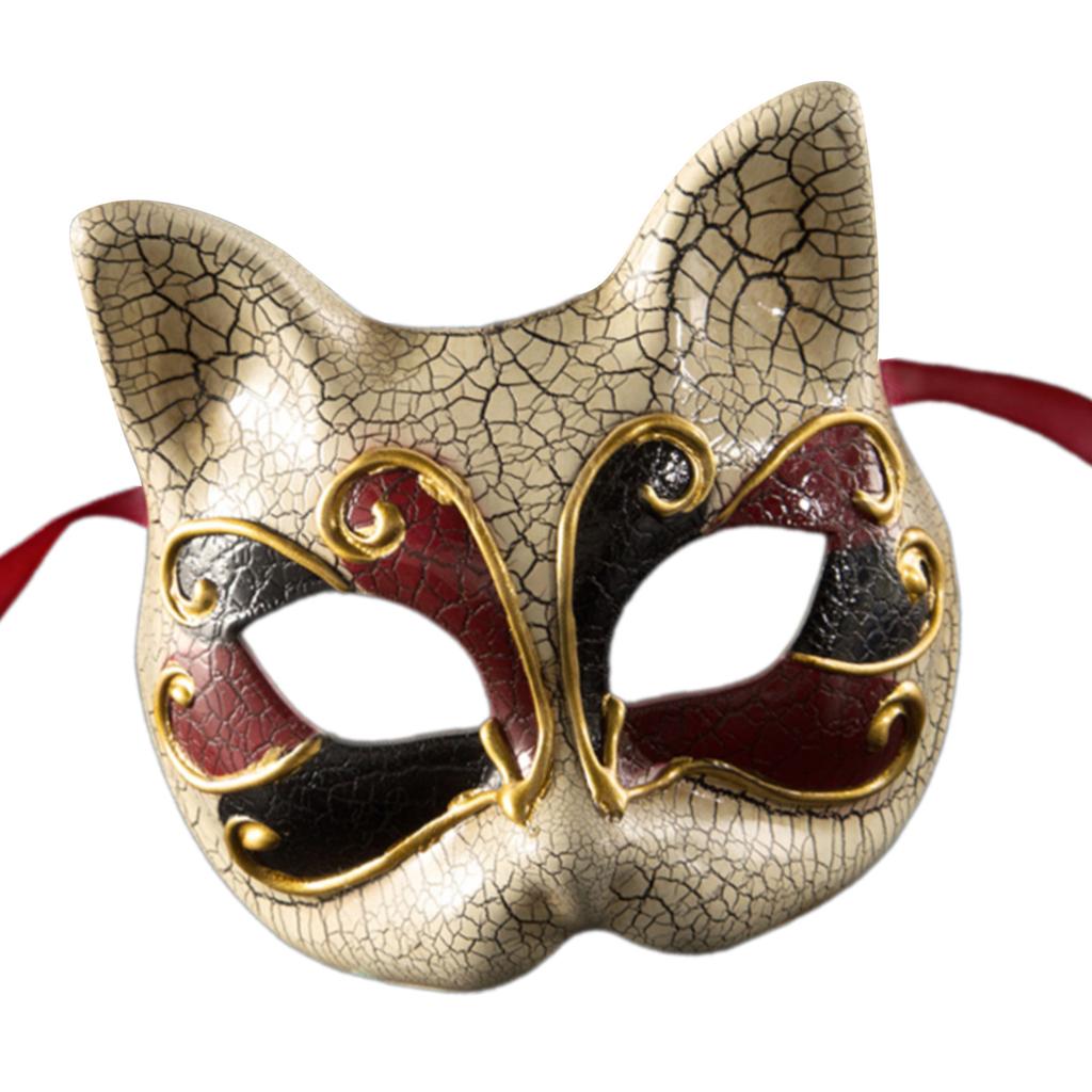 Masque de Mascarade Demi-Visage Masque pour les Yeux d'Halloween Déguisement Demi-Visage Mascarade Décoration de Costume pour Femmes Hommes