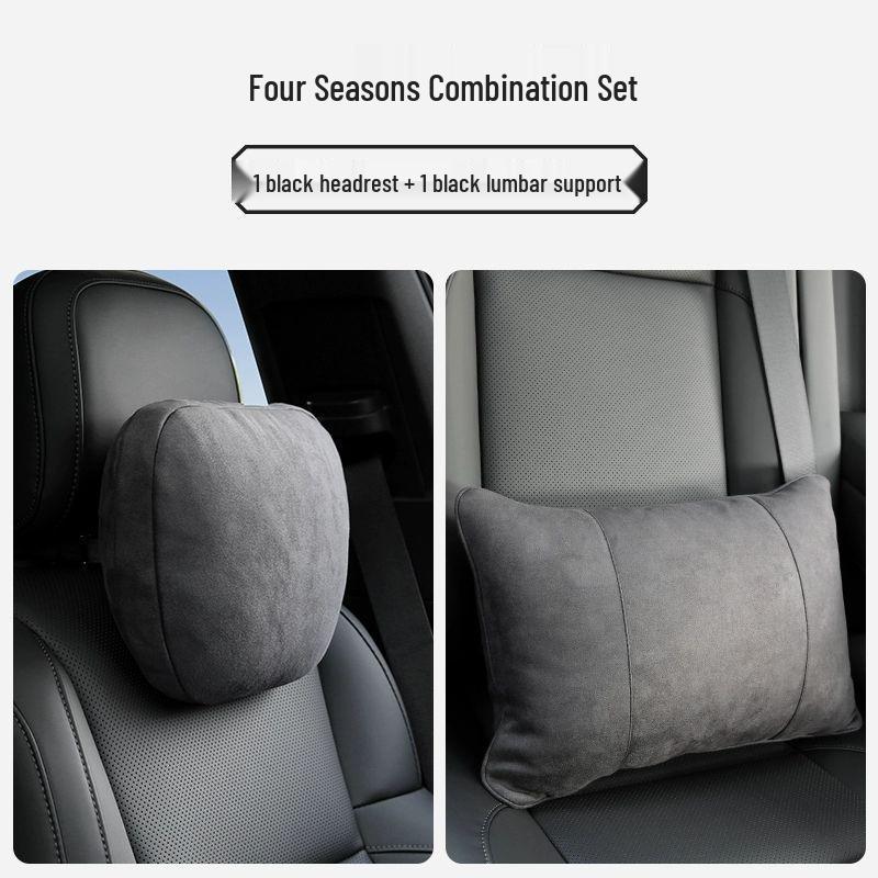 Nick Car Headrest Lumbar & Neck Support Pillow for Maybach S-Class, Mercedes, Tesla & AITO