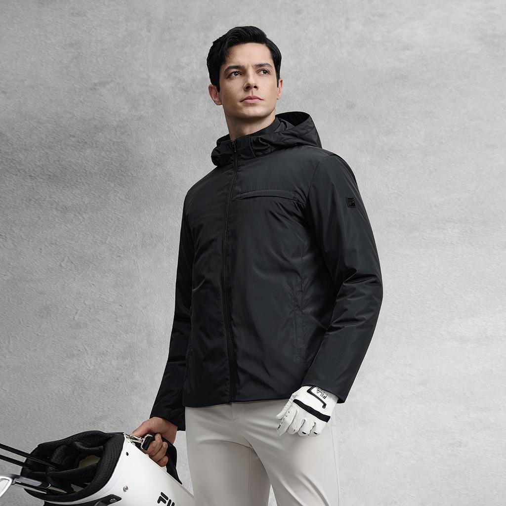 Fila Classic Simple Comfortable Versatile Lightweight Down Jacket Men Outerwear Deep-Black A11M545951FBK