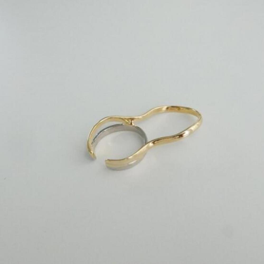 New ArrivalS Open Run Wopia Women S Silver Two Wave Mix Ring