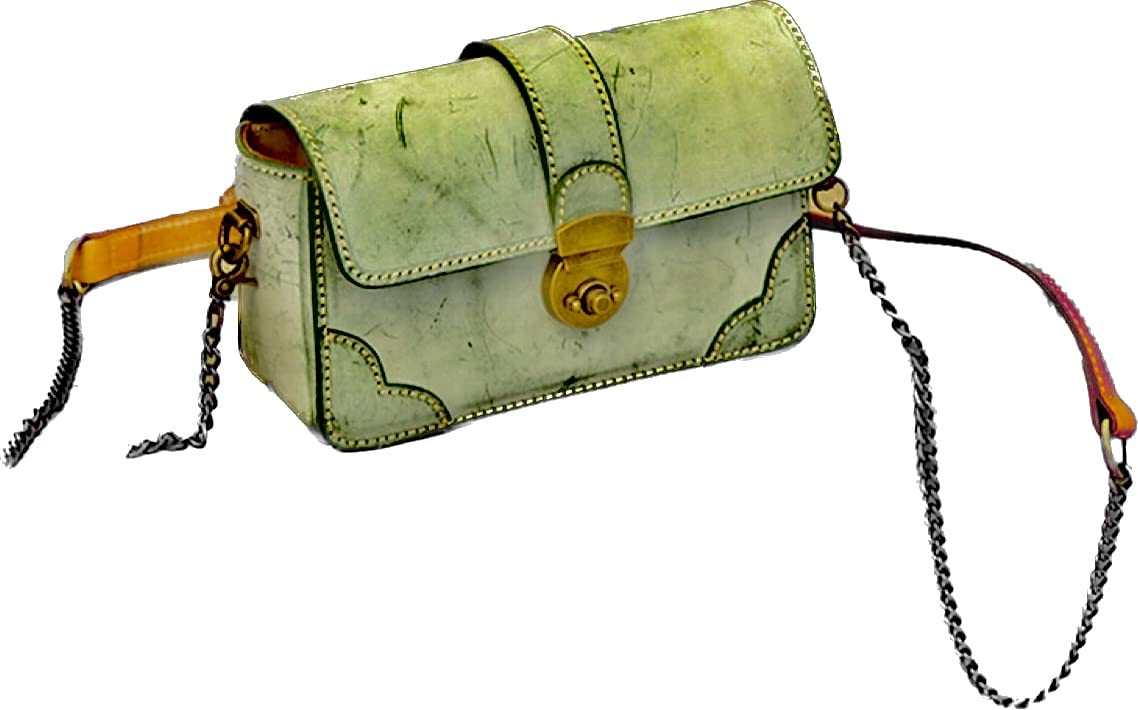 

[Tsutaeru] Bridle Leather Shoulder BagSmartphone ShoulderPouch, Perfect for Going Out, Made with Genuine Bloom Leather and Roma Leather, Waxed (Mint
