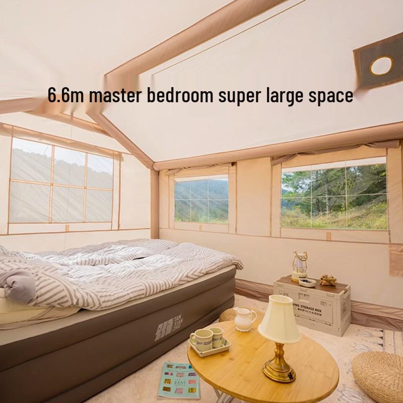 Inflatable Outdoor Camping Tent - Family Travel & Picnic, Portable, One Bedroom & Living Room, Rainproof & Sun Protection, In Stock