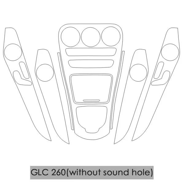 Car Styling Interior Accessories For Mercedes Benz C180 200 GLC260 High Quality TPU Car Transparent Protective Film Stickers