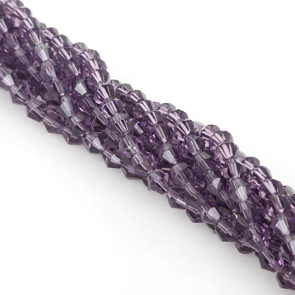 6mm DIY Colored Glass Crystal Pointed Beads for Jewelry and Phone Chain Accessories