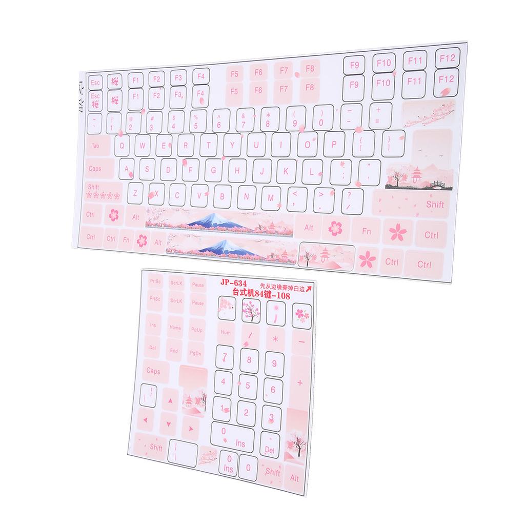 Keyboard Stickers Universal Desktop Computer Mechanical Keyboard Clear Beautiful English Keycap Button Stickers