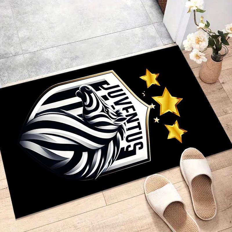 Juventus Football Polyester Carpet, Soft Indoor Mat for Office Chair, Living Room, Computer Desk - Decorative Home Office Rug Design