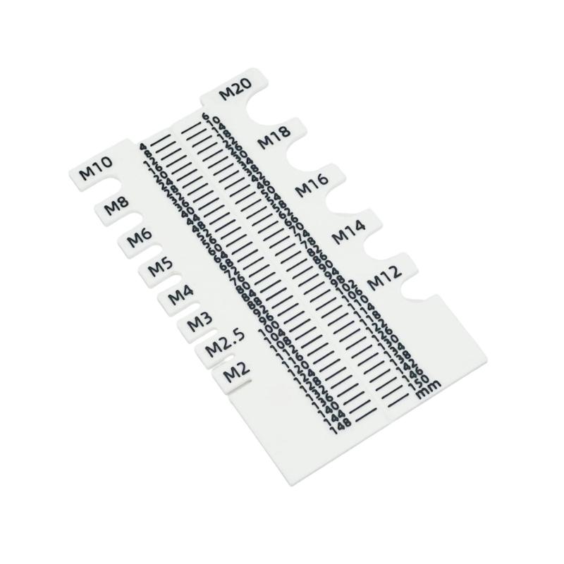 

Ergonomic Design Screw Size Gauge Quick Measurement For Mechanic Engineers Accurate 150mm Length Measurement In Second білий