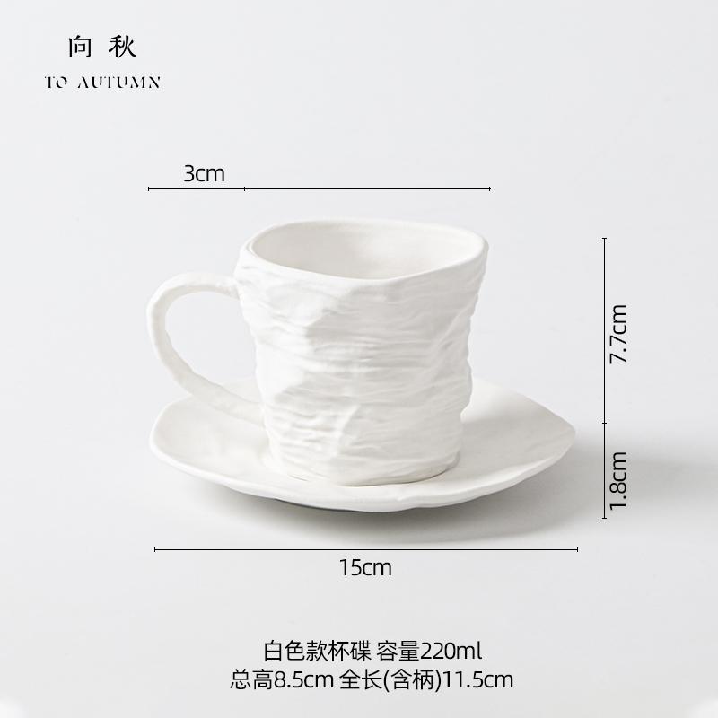 Ceramic Couple Water Cup Personalized Coffee Design Light Luxury High Aesthetic Value Office and Home Mug