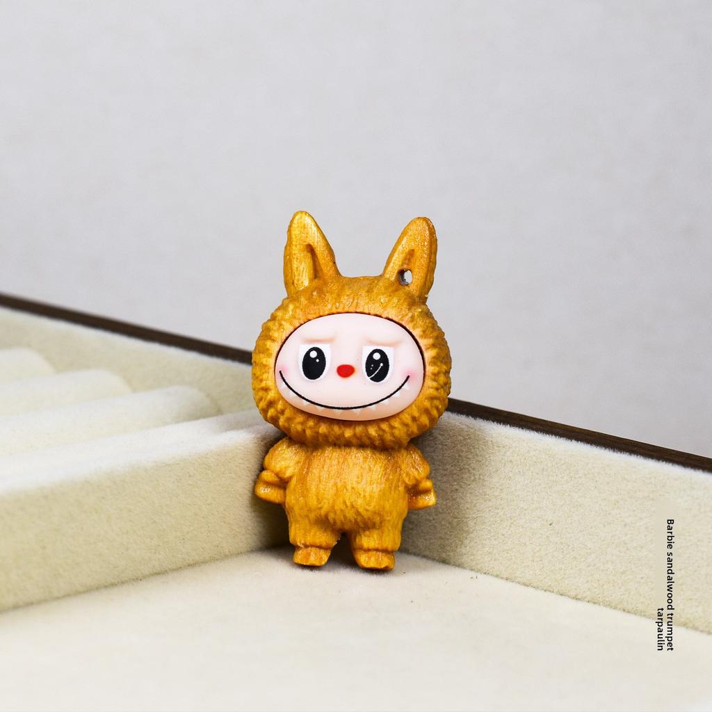 Řezba z masivního dřeva Kreslená Roztomilá Elfí Figurka Panenka Stolní Rukojeť Řemeslná Ozdoba