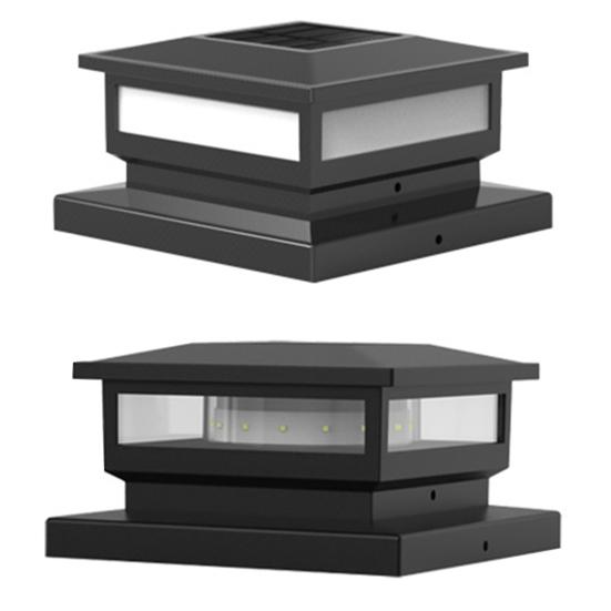 1/2 ks Solární světla na sloupky Vodotěsné Automatické nabíjení Snadná instalace Bezdrátová LED světla na terasu a plot