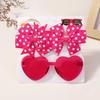 1Set Children Headwear Glasses Solid Soft Bowknot Head Bands Girls Lace Barrette Retro Headbands Sunglasses Kids Hair Band Sets
