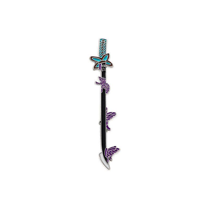 Cartoon Anime Ghost Slayer Blade Metal Badge Tomioka Yoshiyuki My Wife Sun Ichinosuke Weapon Brooch
