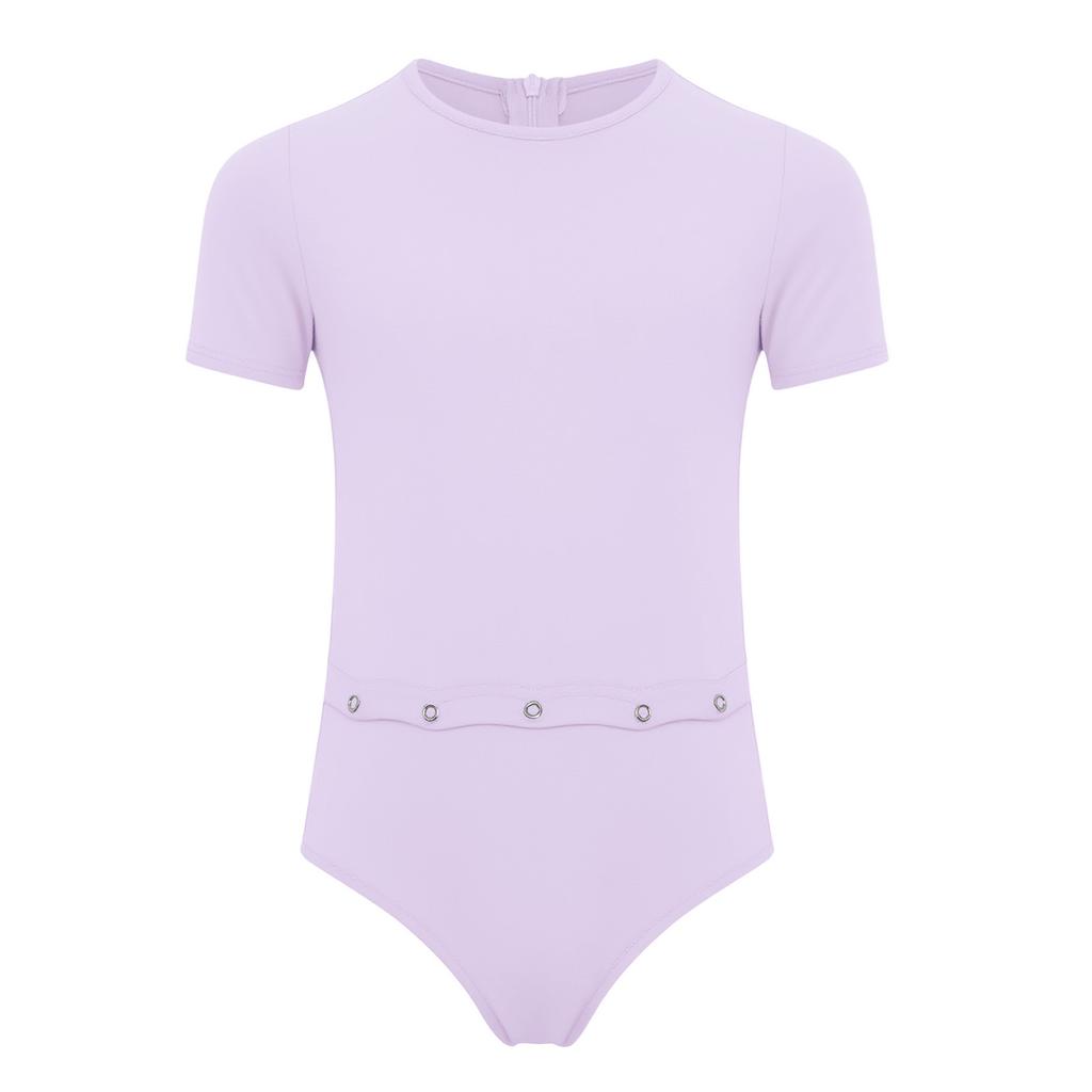 Unisex Ubranka Dziecięce Adaptacyjne Zapięcie na plecach Niewidoczny Zamek Błyskawiczny Zapobiegające Rozbieraniu Kombinezon Okrągły Dekolt Krótki Rękaw Body