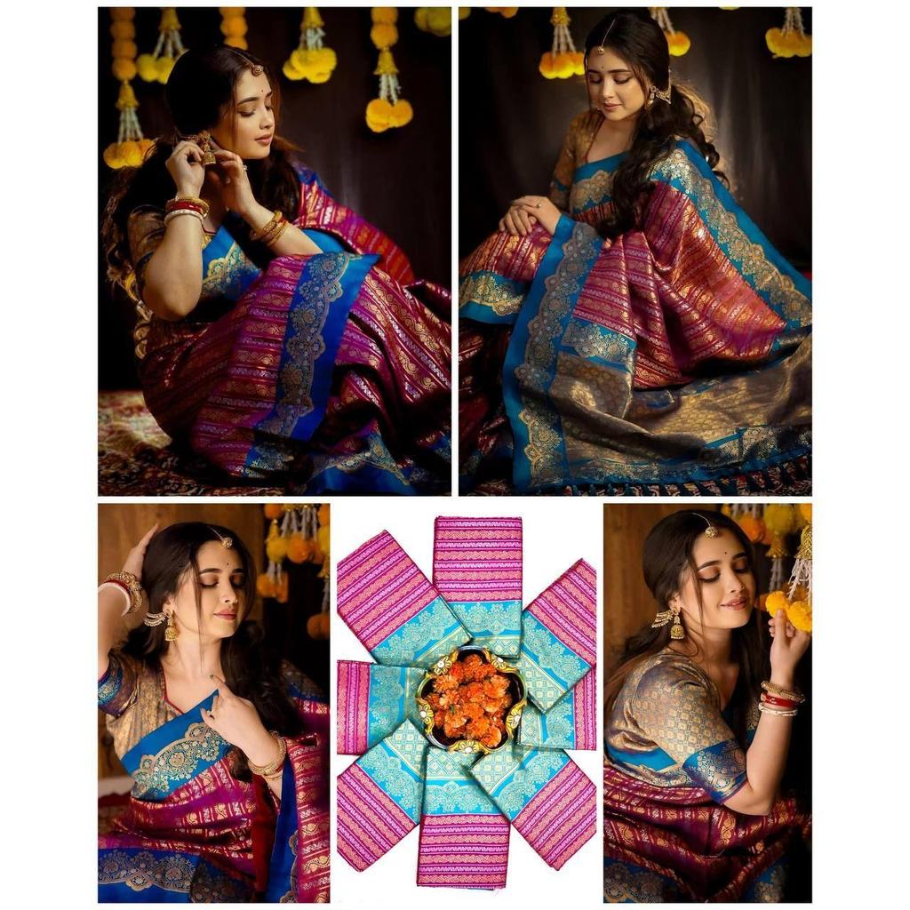 Premium Ethnic Collection - Soft Lychee Silk Saree