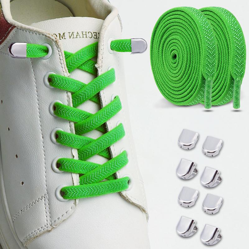 2Pairs Quick Lace Lazy Sports Shoestring Elastic No Tie Shoe Laces for Kids & Adults - Easy Slip-On Shoelaces Shoe Accessories