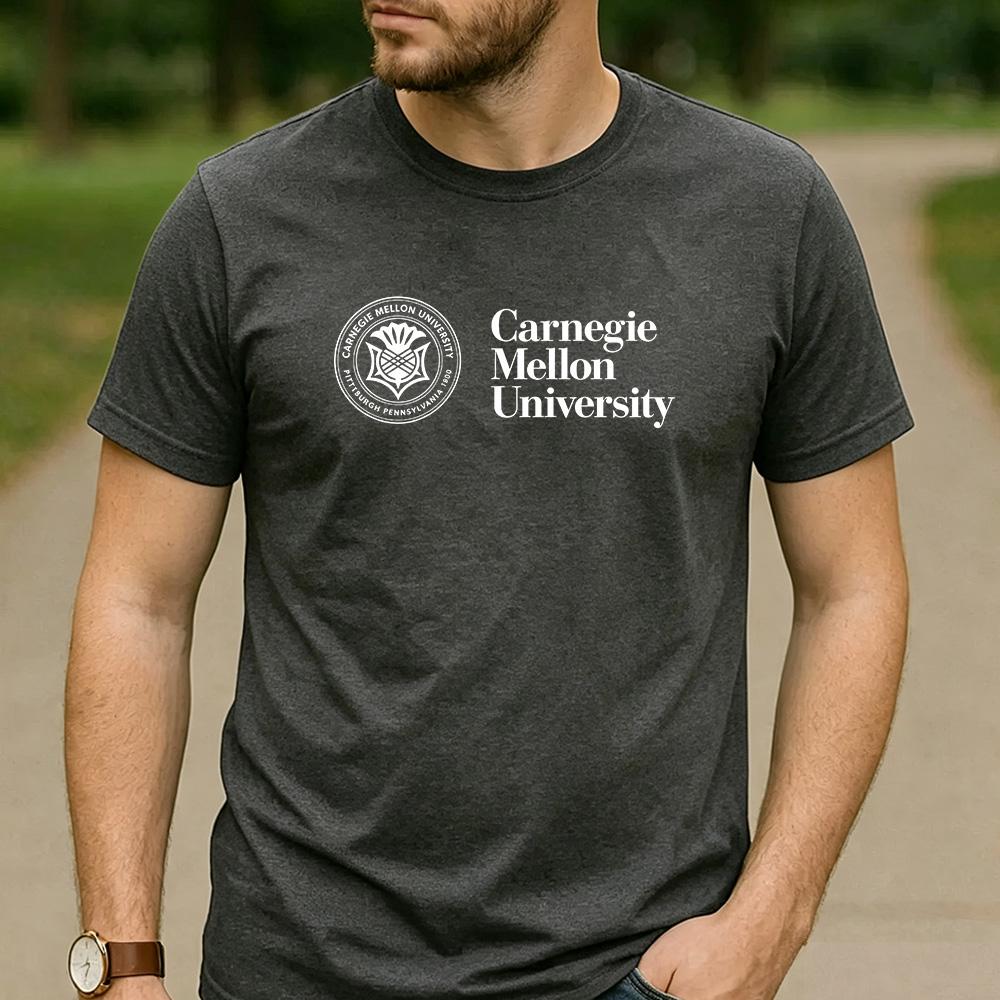 Vintage Carnegie Mellon University Pittsburgh Circular Seal Aesthetic Graphic T Shirt Unisex Short Sleeve Alumni Gift Top