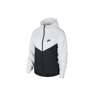 Veste à capuche décontractée de sport Windrunner pour femmes Vestes Noir Blanc BV3939-101