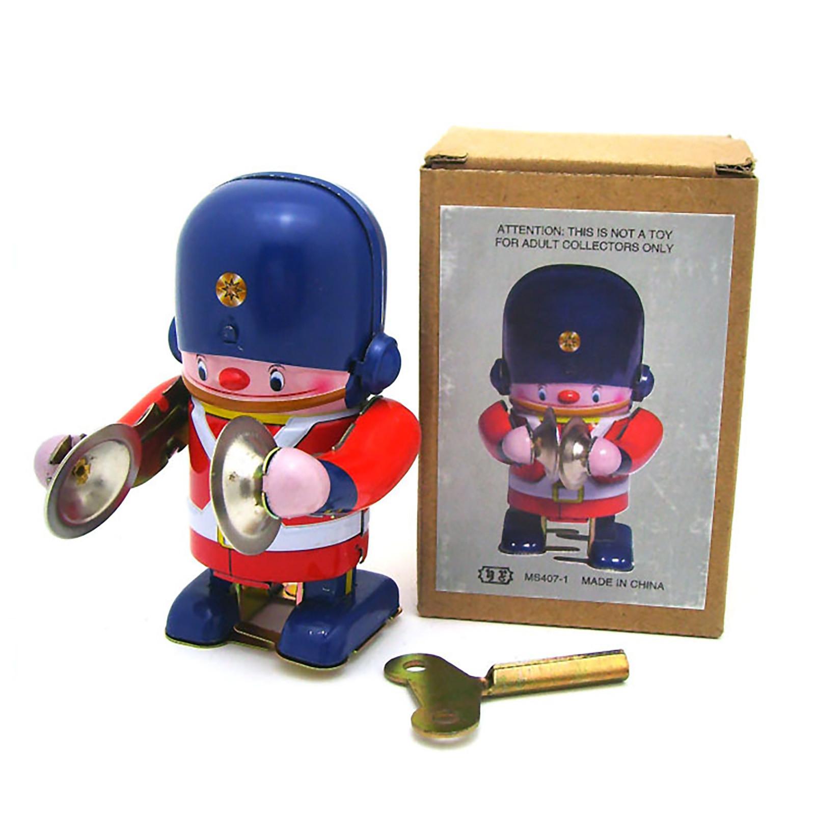 Игрушка из жести, заводная игрушка, ходячий барабанщик, солдатик, ретро, пасхальная, винтажная, заводная игрушка, детская новинка, металлические принадлежности для жестяных изделий One Size