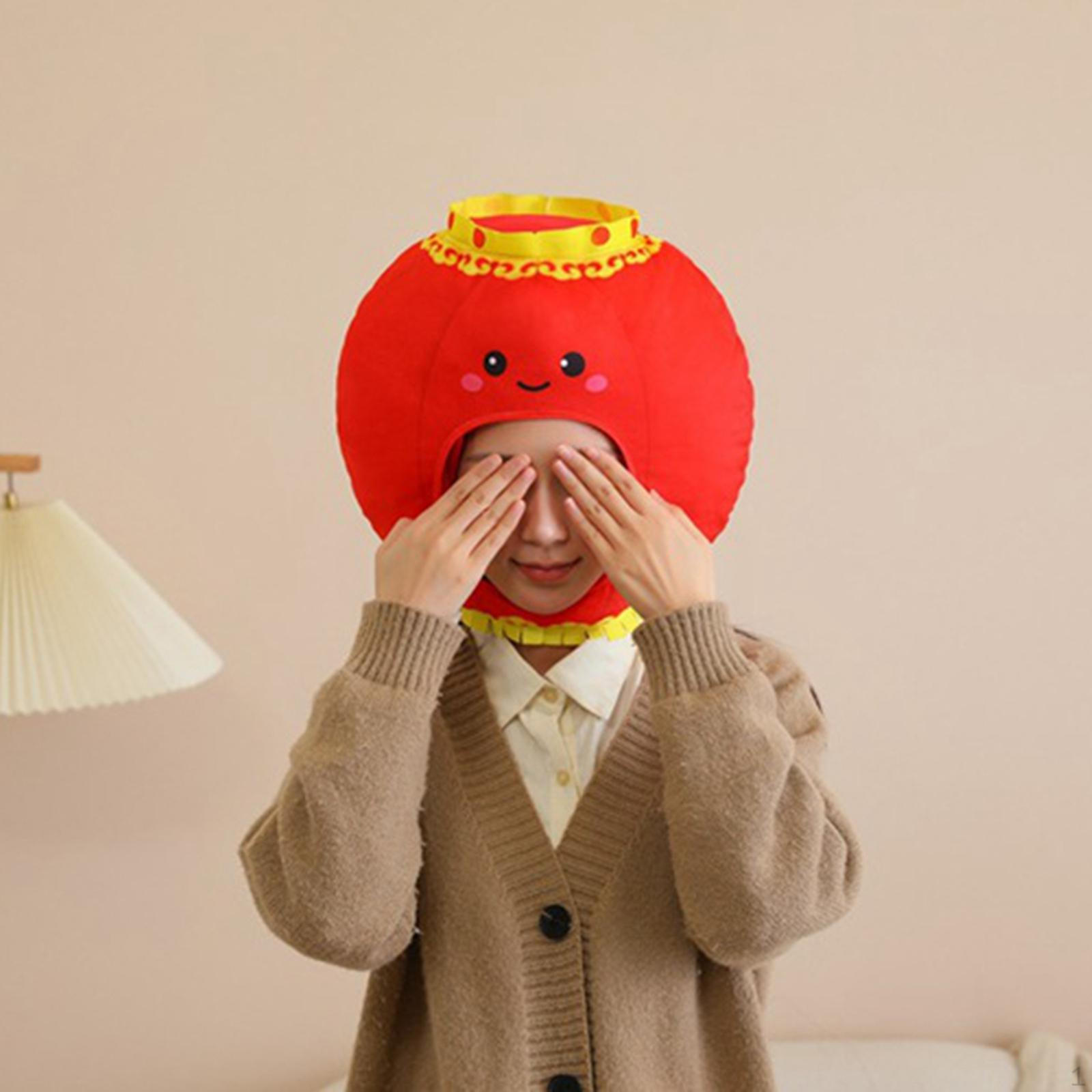 

Chinese Year Lantern Hat Cute Dress up Warm Comfortable for Holiday Carnival