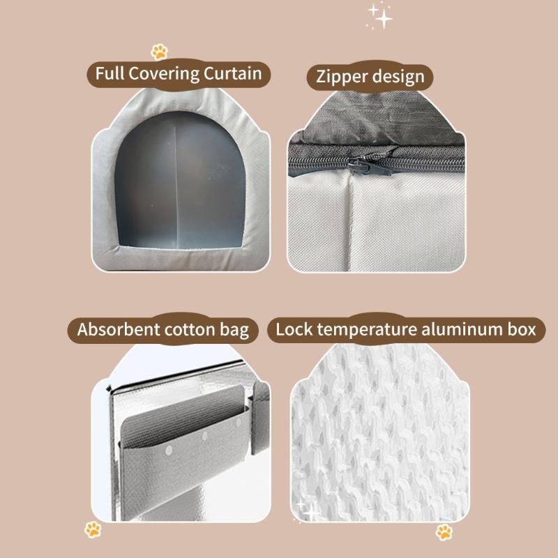 Pet Shelter House Air Conditioned Cooling House with Water Resistant Layer And Insulation Design for Dog Cats