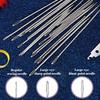 34PCS Big Eye Steel Sewing Needles Kit 5 Size Needles Leather Embroidery Thread Needle for Stitching and Crafting