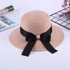 new summer sun cap women straw hat with bow visor fashion hat
