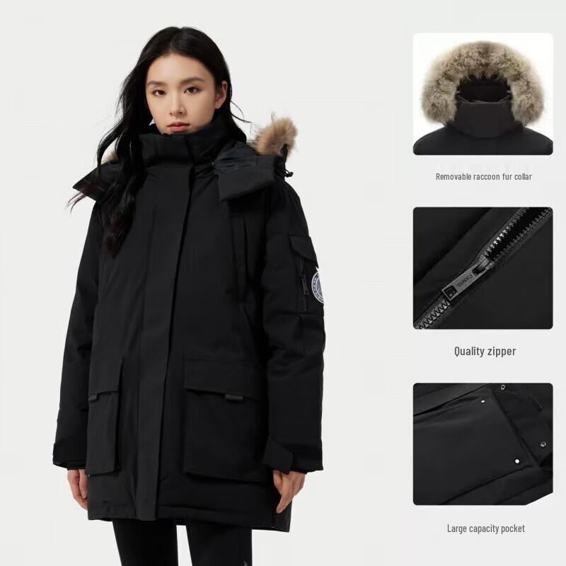 Camel Women s Phantom Black Extreme Cold Parka Down Jacket M