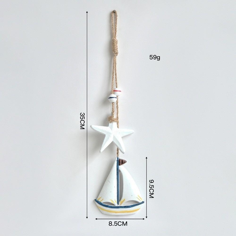 Wooden Material Ocean Animal Pendant Jute Rope Wall Pendant Decoration Home Decoration