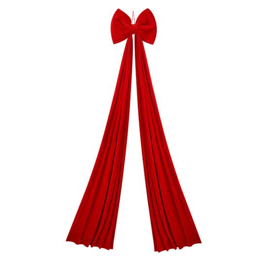 Christmas Bow Decoration Velvet Tree Topper Bow for Christmas Tree Wreath Home Room Wall Backdrop Decor