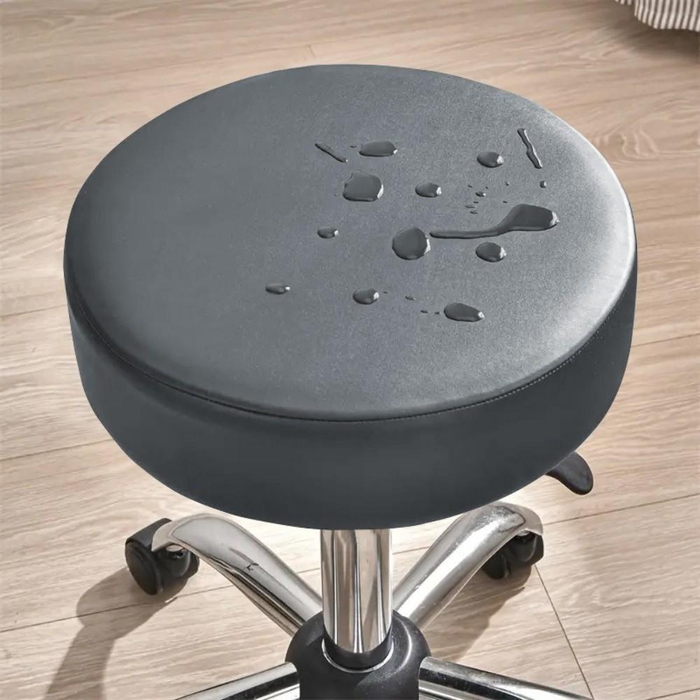 PU Leather Rotating Chair Slipcover Waterproof Bar Stool Chair Cover  for Restaurant Hotel