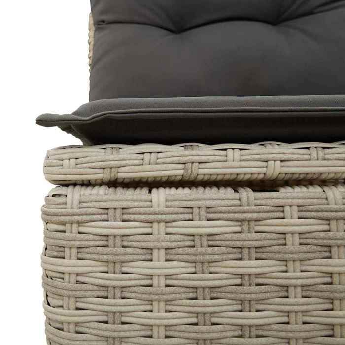 VidaXL Salon de Jardin avec Coussins 9 pcs, Canapés de Terrasse, Ensemble de Meubles de Patio, Mobilier d'Extérieur, Gris 3221631
