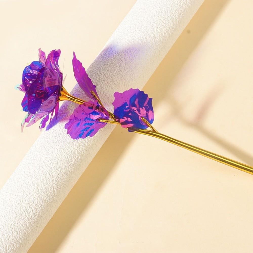 Colorful Gold Foil Rose Flower Handcrafted Artificial Crystal Flower Party Decoration