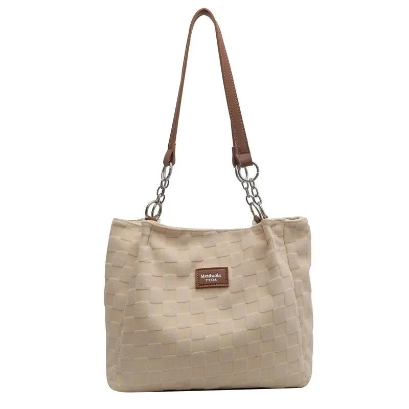 Spot 2025 women's bags fashion canvas bags shoulder armpit bags class commuting versatile portable tote bags