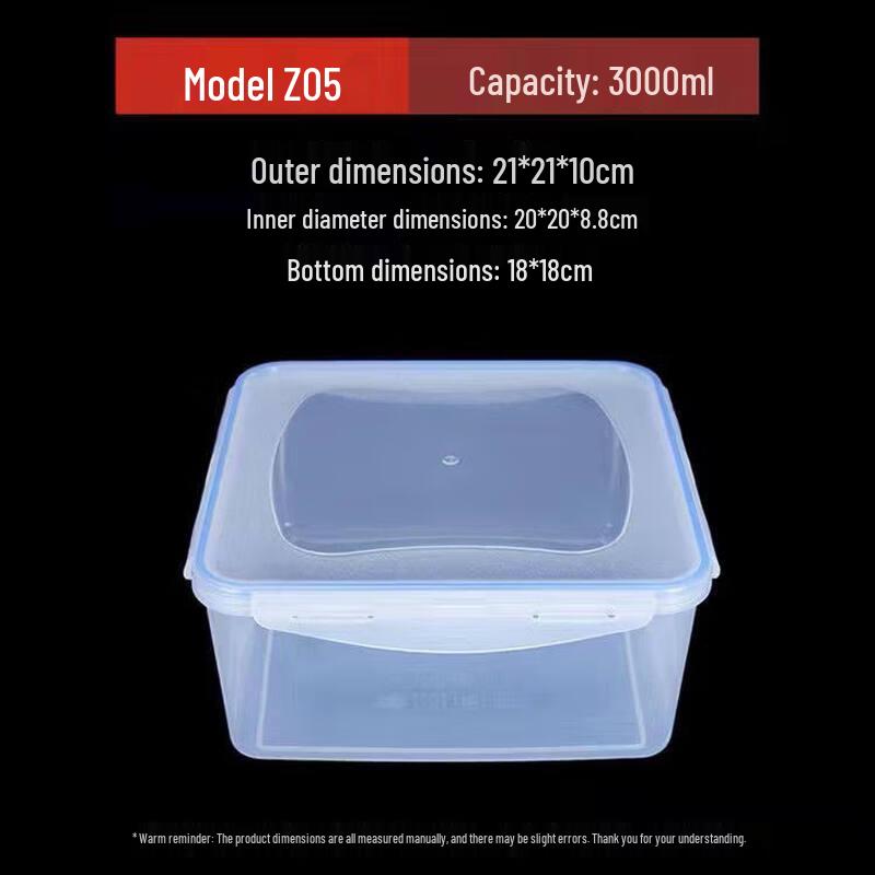 Ude Square Plastic Airtight Food Storage Container Set