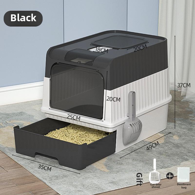 

Закрытый кошачий туалет XL с УФ-стерилизацией и дезодорированием Drawer-type Cat Litter Box