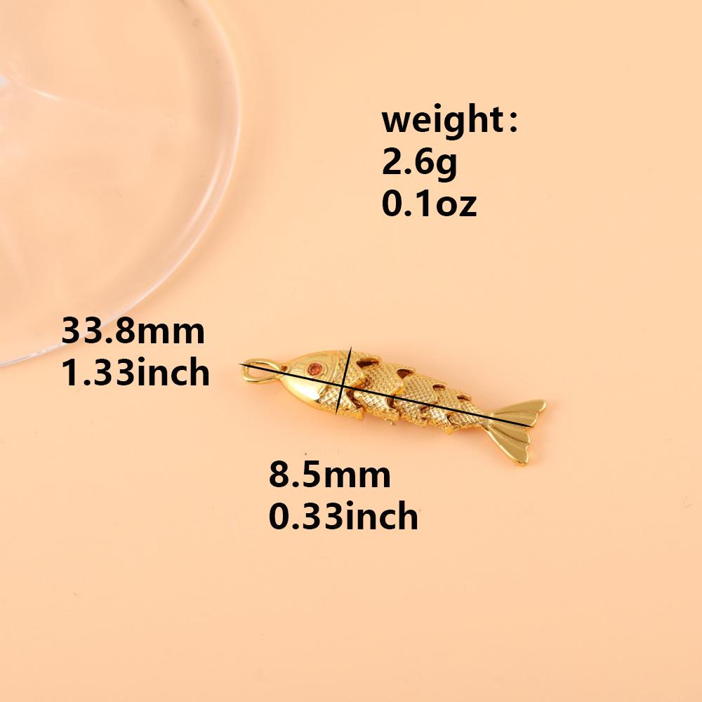 Eleganter vergoldeter Koi-Fisch Anhänger mit Strasssteinen