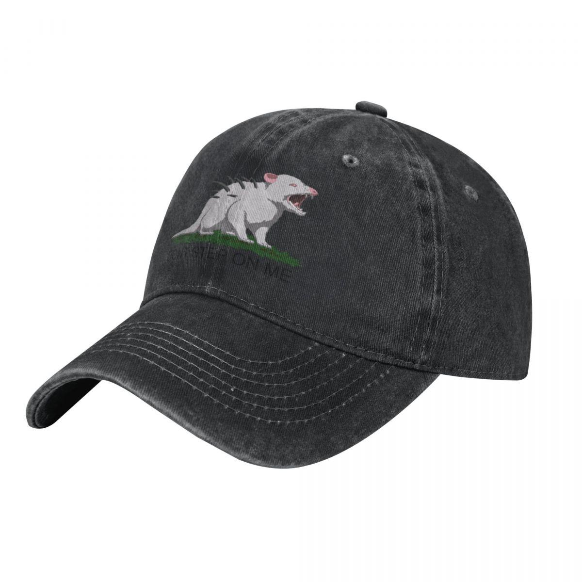 

HEDON Praak Dont Step On Me Baseball Caps Vintage Denim Washed Headwear Unisex Style Outdoor Running Hats One Size