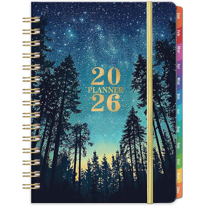 2026 Planner - Planner 2026 Weekly and Monthly from January - December, Calendar Planners with Colorful Tabs, Inner Pocket, 6.4" x 8.5"